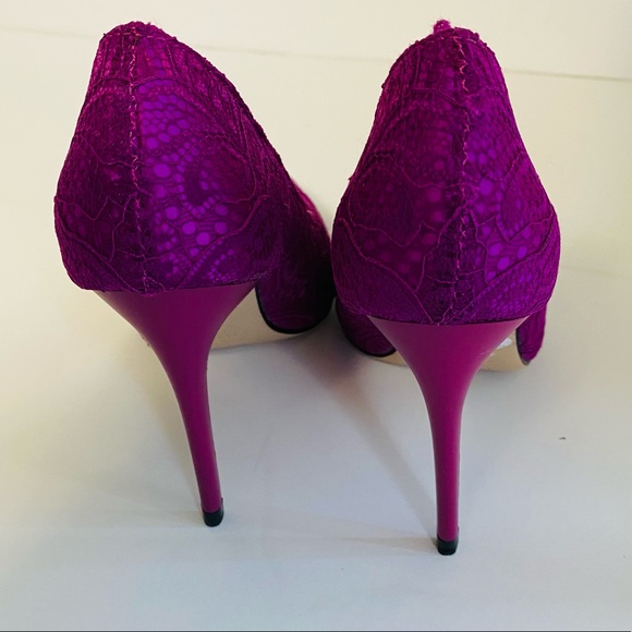 Zara Shoes Zara Pink Lace Pointy Heel Stilettos Poshmark